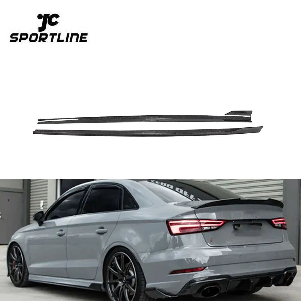 Carbon Fiber Facelift RS3 Side Skirts Extension for Audi RS3 8V Sedan 2014- 2020