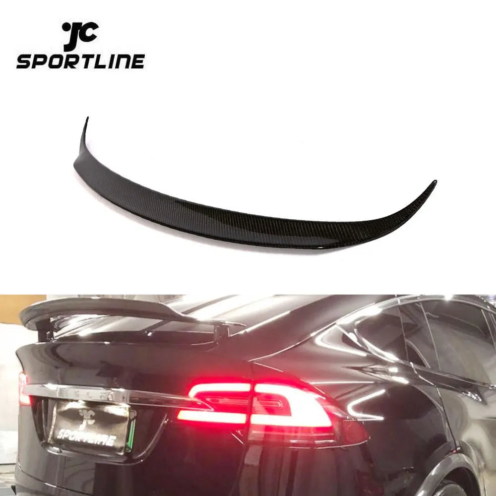 Carbon Fiber Model X Rear Spoiler for Tesla Model X 75D 90D P90D 100D P100D 2016-2018