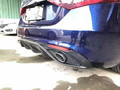 Carbon Fiber Rear Diffuser for Alfa Romeo Giulia 2017 2018 2019 2020 Lower Rear Bumper Diffuser Lip Spoiler