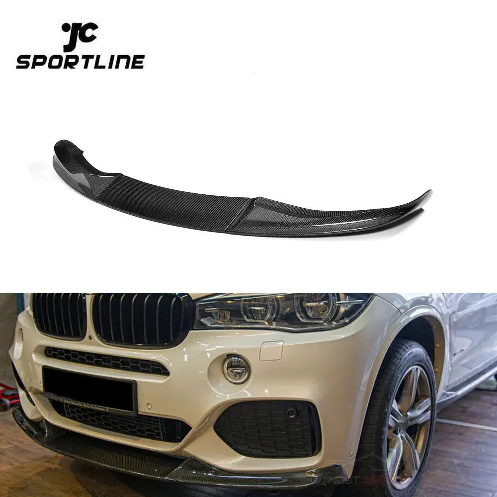 Carbon Fiber Front Bumper Lip for BMW X5 F15 M-Sport X5M 2014-2018