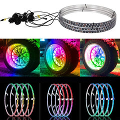 Waterproof 12v Rgb Ring Led Car Wheel Chasing Light for Truck offroad 4x4