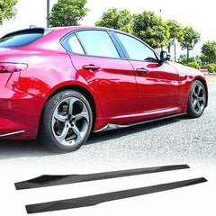 Carbon Fiber Side Skirts Extension Lip SpoilerFor Alfa Romeo Giulia 2017-2020