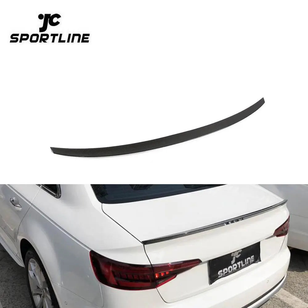 Rear Trunk Spoiler for Audi A4 B9 Sline S4 Sedan 2017 2018 2019 Factory Outlet Carbon Fiber Rear Trunk Lip Spoiler Tail Wing