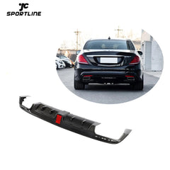 W222 Carbon Rear Diffuser for Mercedes Benz W222 S400 S65 S-Class AMG and Sport Sedan 4 Door