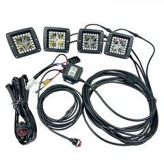 Pack of 4 12v Barras de Luz Led Chasing Halo Rgb Work Light Pods for Jeep Offroad Truck