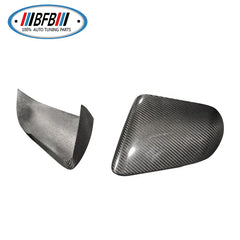 Glossy Black Carbon Fiber Side Rearview Mirror Cover For Mustang 2015+ US model with light area