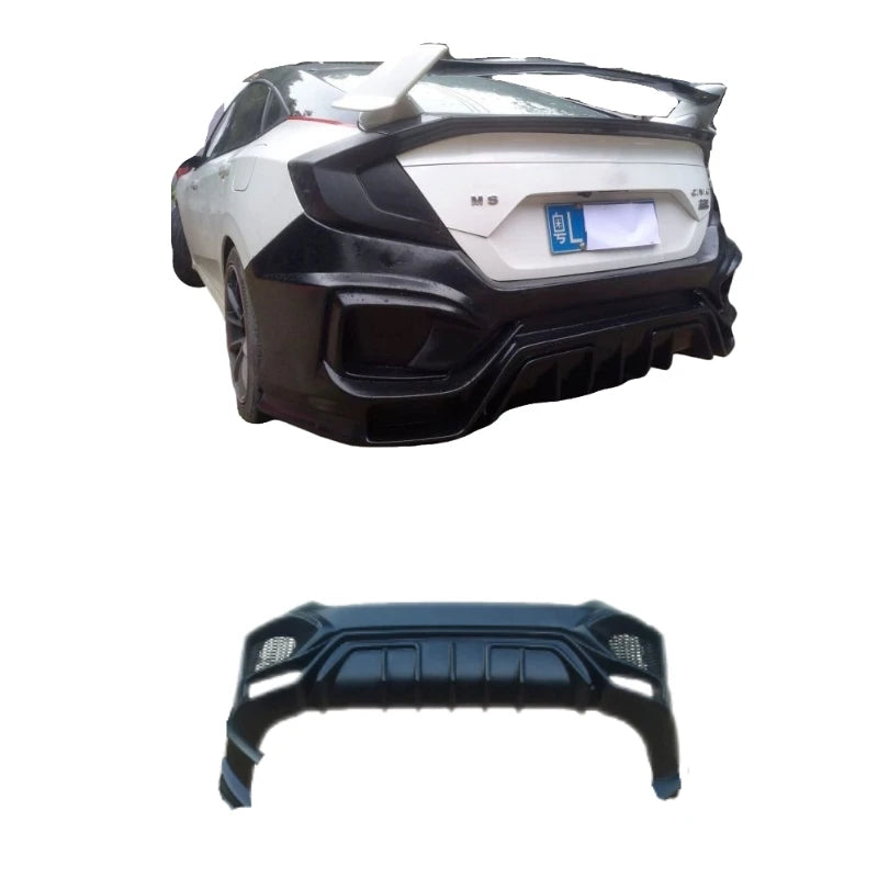 Aftermarket parts Body Kit Pp Car Rear Bumper For Honda CIVIC 2016 Type A