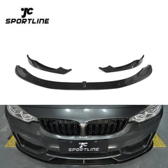 3PCS/SET Carbon Fiber F82 M4 Front Spoiler for BMW F80 M3 F82 F83 M4 14-18