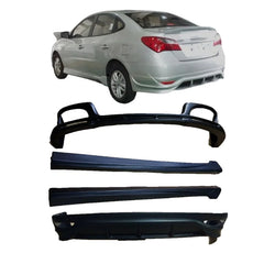 Auto Body Systems Pp Wide Body Kit Front Bumper Lip, Rear Bumper Lip and Side Skirt For Hyundai ELANTRA 2011 2012 2013