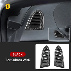 Shasha Carbon 100% Real Dry Carbon Fiber Dashboard Trim For Subaru WRX Instrument Air Outlet Frame Cover