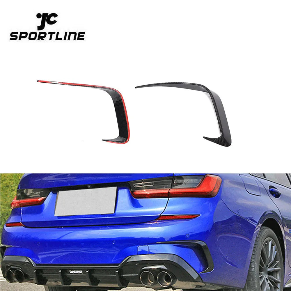 Dry Carbon Fiber G20 Rear Bumper Garnish for BMW G20 M Sport Sedan 2019-2021