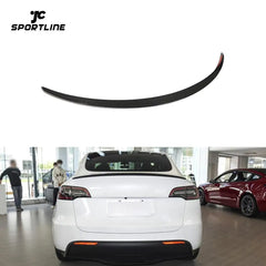 for Tesla Model Y 2019 - 2022 Prepreg Dry Carbon Fiber Rear Trunk Spoiler Wing