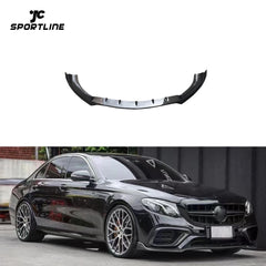 Carbon Fiber Car Front Bumper Lip For Mercedes-Benz E63 AMG S Sedan 4-door 2016-2020