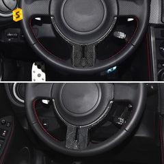 Shasha Carbon Car Interior Accessories Real Carbon Fiber Steering Wheel Parts Cover  for Subaru Toyota 86 Car Accessories