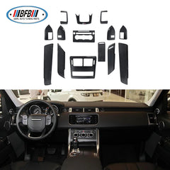 14PCS Real dry Carbon Interior Kits Add On Style Fit For Land Rover Sport 2014-2017