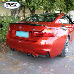 Car Exterior Accessories Real Carbon Fiber Rear Bumper Splitters For BMW M4 F82 2014up Car Side Splitter