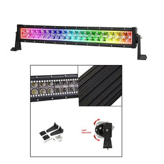 32inch 12v Rgb Halo Eye Chasing Led Light Bar Remote control and Bluetooth control for Car