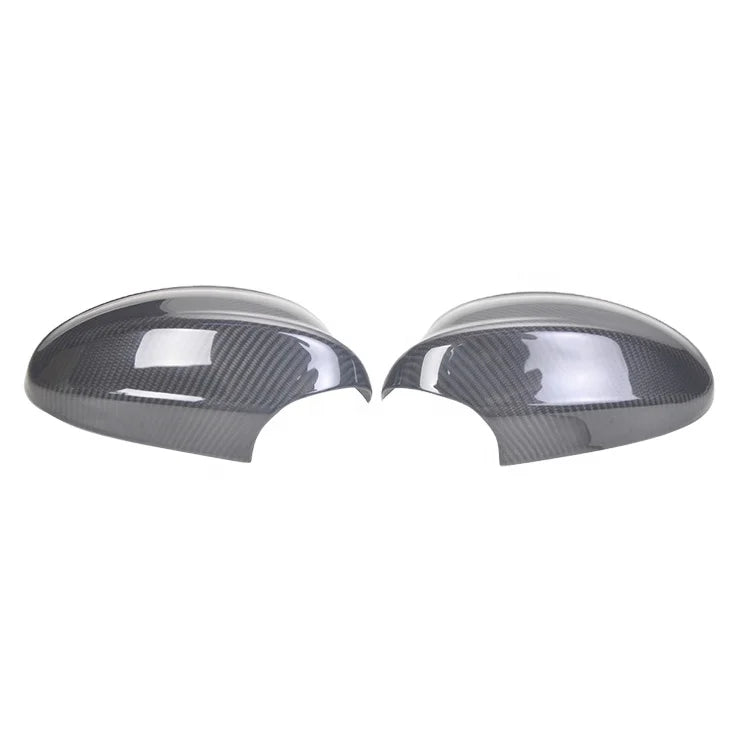 2pcs Add on Real Dry Carbon Fiber Mirror Cover Side Rearview Mirror Cover For BMW 3 Series E90 Pre-LCI 2005-2008