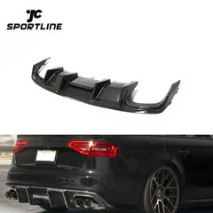 Carbon Fiber S4 Rear Bumper Lip for Audi S4 B8.5 A4 Sline Sport Sedan 4-Door 2013-2016