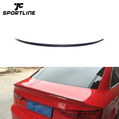 14-18 Carbon Fiber A3 Rear Ducktail Spoiler for Audi A3 S3 4D Sedan Saloon Car