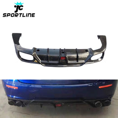 Carbon Fiber Rear Bumper Lip with brake light for Maserati Ghibli Base Sedan 4-Door 14-17