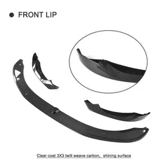 3PCS/SET Carbon Fiber F82 M4 Front Spoiler for BMW F80 M3 F82 F83 M4 14-18