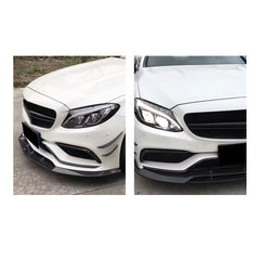 2PCS/SET C-Class Front Fog Lamp Mesh Covers Carbon Fiber Trims for Mercedes W205 C63 AMG 15-17