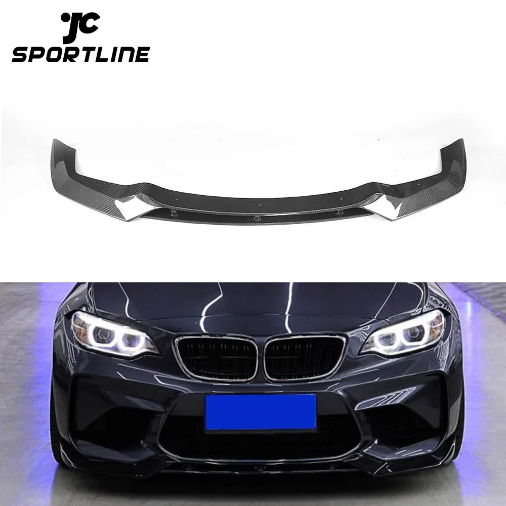 Carbon F87 M2 Bumper Front Lip Spoiler for BMW 2 Series 16-17