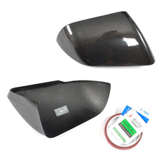 Vacuum Carbon Fiber Side Mirror Covers for Ford Mustang GT Coupe 2-Door 15-17