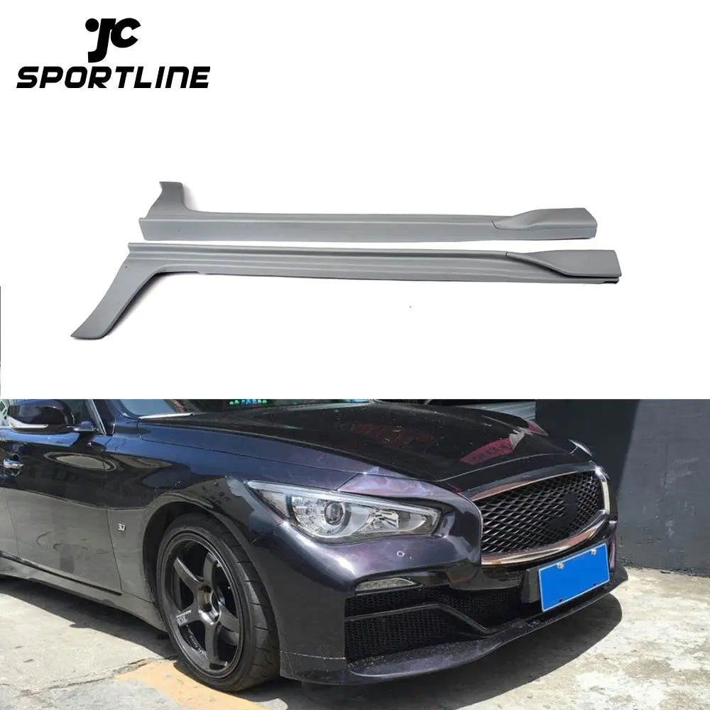 FRP Fiberglass Q50 Side Skirts Body Kit for Infiniti Q50