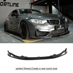 3PCS/SET Carbon Fiber F82 M4 Front Spoiler for BMW F80 M3 F82 F83 M4 14-18