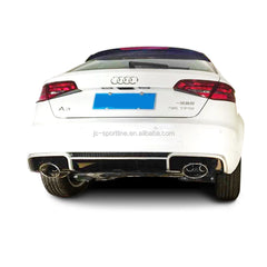 PP+304 Steel RS3 Look Tail Exhaust Rear Diffuser for Audi A3 8V Sportback 13-16