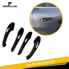 Carbon Fiber Side Door Handle Covers for Porsche Cayenne Turbo GTS Sport 2018