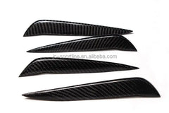 4pcs/set Carbon Fiber S3 Front Bumper Fins For Audi A3 8V S3 Sedan 4door 14-15