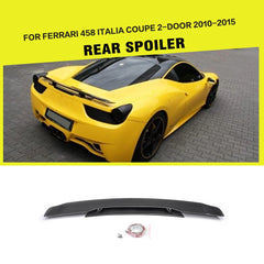 Carbon Fiber Rear Trunk Spoiler for Ferrari 458 Italia Base Coupe 2-Door 11-13