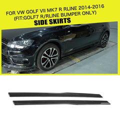 GOLF R Carbon Fiber Side Skirts Extension Kit for Volkswagen VW GOLF VII 7 MK7 R R-LINE 14-17