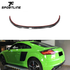 3PCS/SET Carbon Fiber Rear Spoiler for Audi TT 8S MK3 TTS TTRS TT SLINE 2-Door 2015-2017