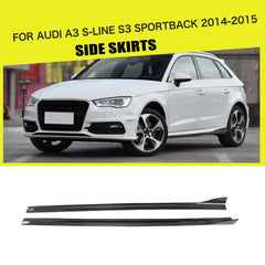 Carbon Car Side Skirts for Audi A3 8V S-LINE S3 Sportback 14-15