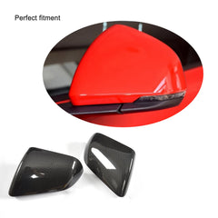 Vacuum Carbon Fiber Side Mirror Covers for Ford Mustang GT Coupe 2-Door 15-17