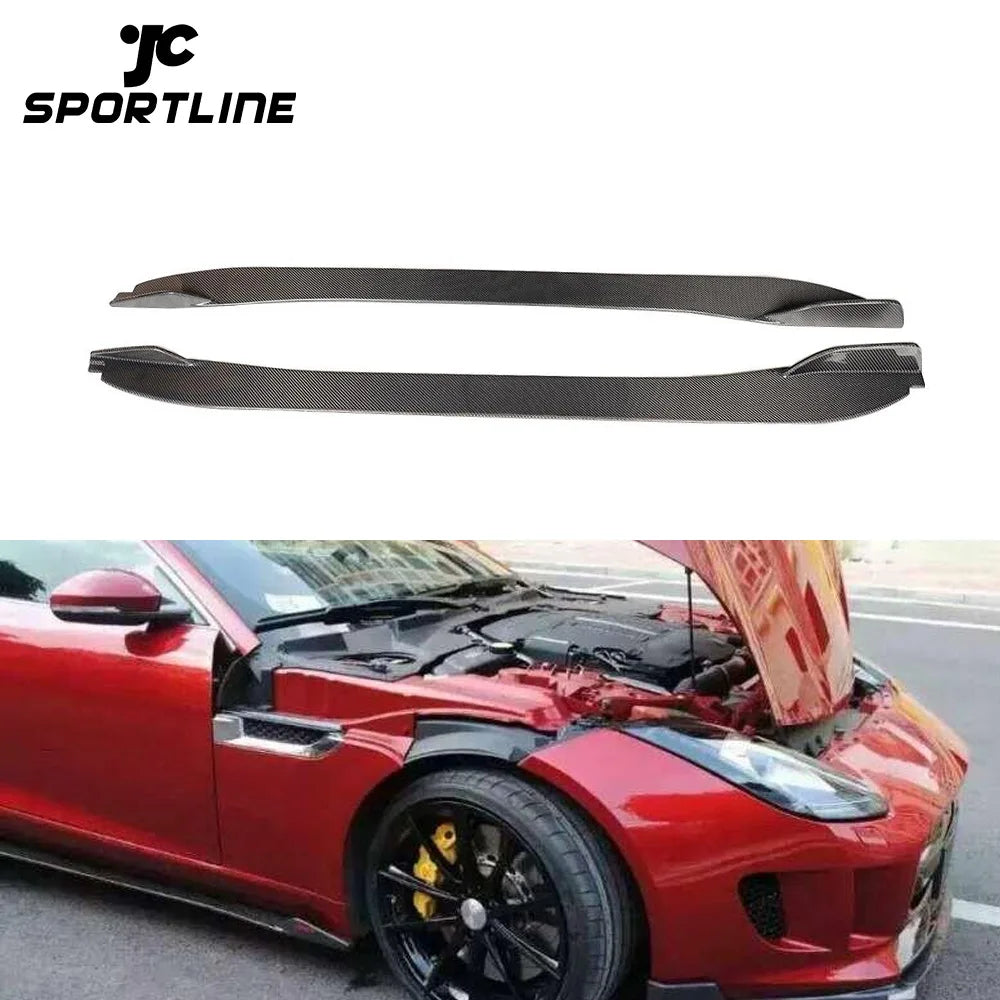 Carbon Fiber F Type Side Skirts Extension for Jaguar F Type (X152) SVR Convertible 2-Door 15-17