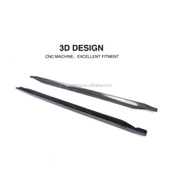 Carbon Fiber Car Side Skirts Extension for Ford Mustang GT Coupe 15-17