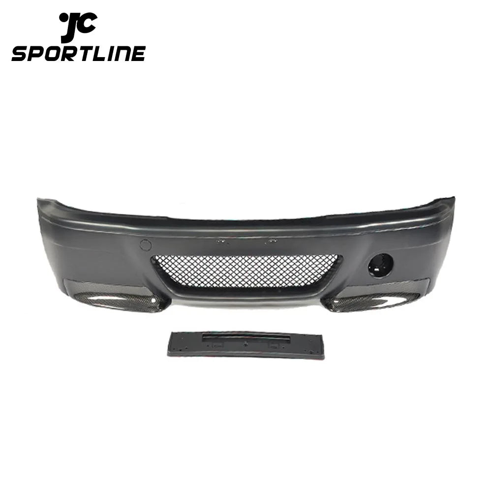 E46 M3 CSL Front Bumper with Carbon Splitters for BMW E46 M3 Base Coupe 2-Door 01-06