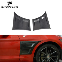 Dry Carbon Fiber Car Fender Vents Molding Trim for Ford Mustang GT Coupe 2-Door 15-17