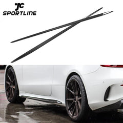 Carbon Fiber C238 Sport Side Skirts Trims for Mercedes Benz E200 E400 E500 Coupe 17-18