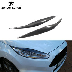 Carbon Fiber Headlight Eyelids Trims for Ford Fiesta 13-15