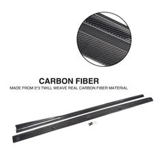 TT MK2 Carbon Fiber Side Door Skirts for Audi TT 8J Coupe 2-Door 08-09