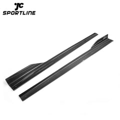 VEL Style Carbon Fiber Car Body Lip Side Skirts for Ferrari 458 Italia Base Coupe 2-Door 11-13