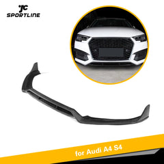 Carbon Fiber S4 Front Valance Lip for Audi A4 B9 SLINE S4 2018 2019