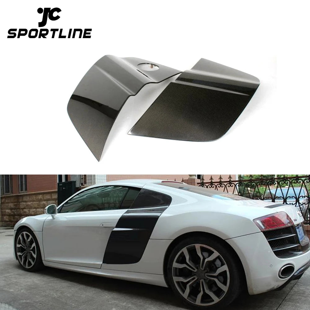 Carbon Fiber Side Panel Blades Trim for Audi R8 V10 Spyder Convertible 08-15