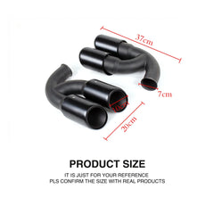 304 Steel Oval V8 Car Muffler Pipes for Porsche Cayenne 958 Turbo GTS Sport 11-14